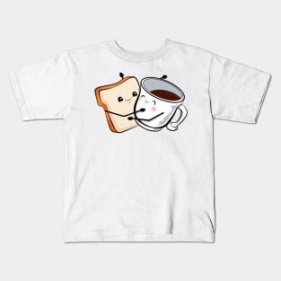 toast love and valentine coffee Kids T-Shirt